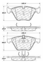 Posi-Quiet Semi-Metallic Brake Pads with Hardware 104.09180                                     - 104.09180 - Image 3