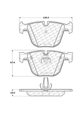 Posi-Quiet Semi-Metallic Brake Pads with Hardware 104.09190                                     - 104.09190 - Image 2