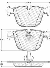 Posi-Quiet Semi-Metallic Brake Pads with Hardware 104.09190                                     - 104.09190 - Image 3