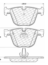 Posi-Quiet Semi-Metallic Brake Pads with Hardware 104.09190                                     - 104.09190 - Image 3