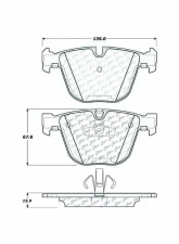 Posi-Quiet Semi-Metallic Brake Pads with Hardware 104.09191                                     - 104.09191 - Image 2