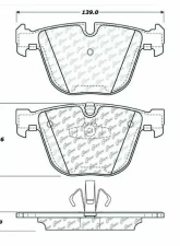 Posi-Quiet Semi-Metallic Brake Pads with Hardware 104.09191                                     - 104.09191 - Image 3