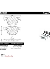 Posi-Quiet Semi-Metallic Brake Pads with Hardware 104.09192                                     - 104.09192 - Image 2