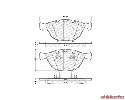 Posi-Quiet Semi-Metallic Brake Pads with Hardware 104.09200 - 104.09200