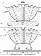 Posi-Quiet Semi-Metallic Brake Pads with Hardware 104.09200                                     - 104.09200 - Image 3