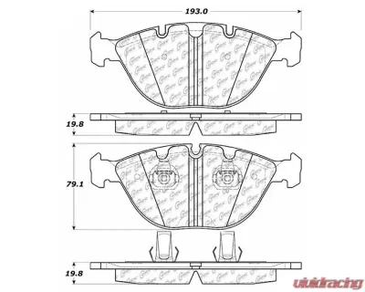 Posi-Quiet Semi-Metallic Brake Pads with Hardware 104.09200 - 104.09200