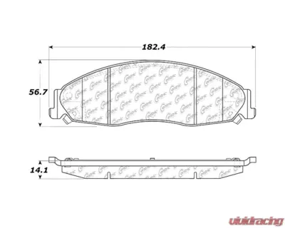 Posi-Quiet Semi-Metallic Brake Pads with Hardware 104.09210 - 104.09210