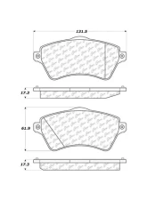 Posi-Quiet Semi-Metallic Brake Pads with Hardware 104.09260                                     - 104.09260 - Image 2