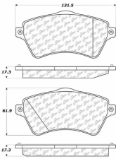 Posi-Quiet Semi-Metallic Brake Pads with Hardware 104.09260                                     - 104.09260 - Image 3