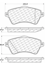 Posi-Quiet Semi-Metallic Brake Pads with Hardware 104.09260                                     - 104.09260 - Image 3