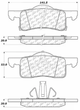 Posi-Quiet Semi-Metallic Brake Pads with Hardware 104.09350                                     - 104.09350 - Image 3