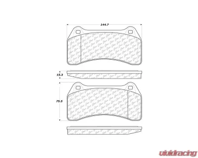 Posi-Quiet Semi-Metallic Brake Pads with Hardware 104.09380 - 104.09380