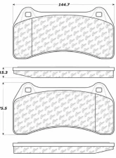 Posi-Quiet Semi-Metallic Brake Pads with Hardware 104.09380                                     - 104.09380 - Image 3