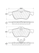 Posi-Quiet Semi-Metallic Brake Pads with Hardware 104.09390                                     - 104.09390 - Image 2