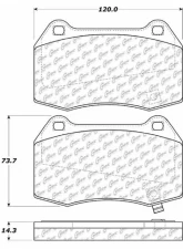 Posi-Quiet Semi-Metallic Brake Pads with Hardware 104.09600                                     - 104.09600 - Image 3