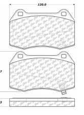 Posi-Quiet Semi-Metallic Brake Pads with Hardware 104.09600                                     - 104.09600 - Image 3