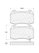 Posi-Quiet Semi-Metallic Brake Pads with Hardware 104.09601                                     - 104.09601 - Image 2