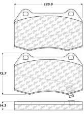 Posi-Quiet Semi-Metallic Brake Pads with Hardware 104.09601                                     - 104.09601 - Image 3