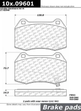 Posi-Quiet Semi-Metallic Brake Pads with Hardware 104.09601                                     - 104.09601 - Image 3