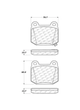 Posi-Quiet Semi-Metallic Brake Pads with Hardware 104.09610                                     - 104.09610 - Image 2