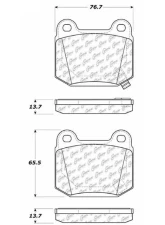 Posi-Quiet Semi-Metallic Brake Pads with Hardware 104.09610                                     - 104.09610 - Image 3