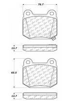Posi-Quiet Semi-Metallic Brake Pads with Hardware 104.09610                                     - 104.09610 - Image 3