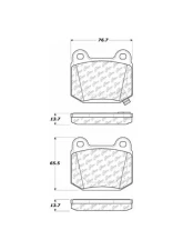 Posi-Quiet Semi-Metallic Brake Pads with Hardware 104.09611                                     - 104.09611 - Image 2