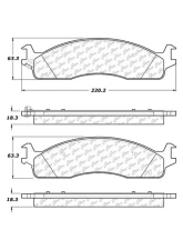 Posi-Quiet Semi-Metallic Brake Pads with Hardware 104.09650                                     - 104.09650 - Image 2
