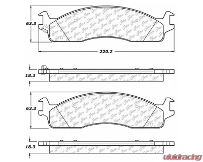 Posi-Quiet Semi-Metallic Brake Pads with Hardware 104.09650 - 104.09650