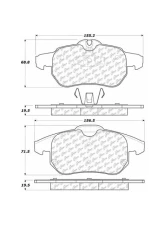 Posi-Quiet Semi-Metallic Brake Pads with Hardware 104.09720                                     - 104.09720 - Image 2