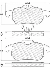 Posi-Quiet Semi-Metallic Brake Pads with Hardware 104.09720                                     - 104.09720 - Image 3