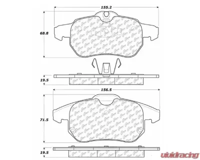 Posi-Quiet Semi-Metallic Brake Pads with Hardware 104.09720 - 104.09720