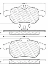 Posi-Quiet Semi-Metallic Brake Pads with Hardware 104.09720                                     - 104.09720 - Image 3