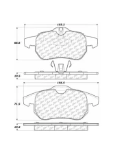 Posi-Quiet Semi-Metallic Brake Pads with Hardware 104.09721                                     - 104.09721 - Image 2