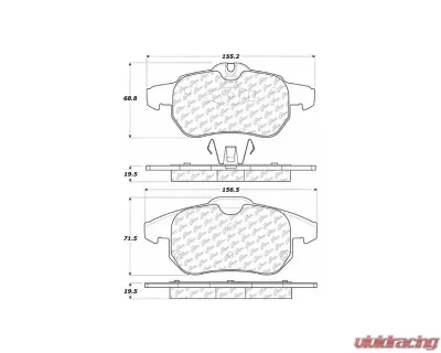 Posi-Quiet Semi-Metallic Brake Pads with Hardware 104.09721 - 104.09721