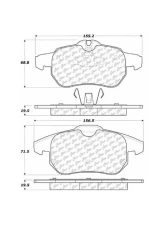 Posi-Quiet Semi-Metallic Brake Pads with Hardware 104.09722                                     - 104.09722 - Image 2