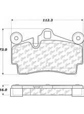 Posi-Quiet Semi-Metallic Brake Pads with Hardware 104.09780                                     - 104.09780 - Image 2