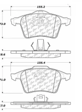 Posi-Quiet Semi-Metallic Brake Pads with Hardware 104.09790                                     - 104.09790 - Image 3