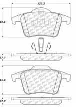 Posi-Quiet Semi-Metallic Brake Pads with Hardware 104.09800                                     - 104.09800 - Image 3