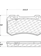 Posi-Quiet Semi-Metallic Brake Pads 104.09840                                     - 104.09840 - Image 2
