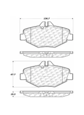 Posi-Quiet Semi-Metallic Brake Pads with Hardware 104.09870                                     - 104.09870 - Image 2