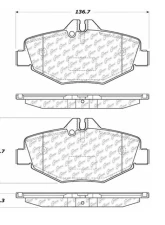 Posi-Quiet Semi-Metallic Brake Pads with Hardware 104.09870                                     - 104.09870 - Image 3