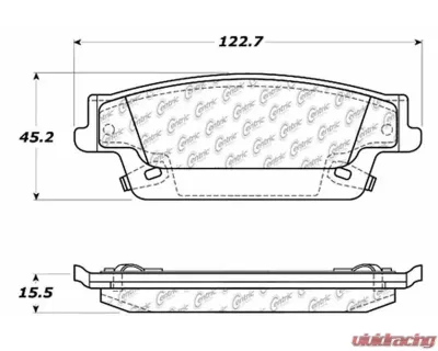 Posi-Quiet Semi-Metallic Brake Pads with Hardware 104.10200 - 104.10200