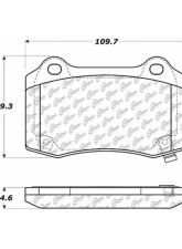 Posi-Quiet Semi-Metallic Brake Pads with Hardware 104.10531                                     - 104.10531 - Image 2