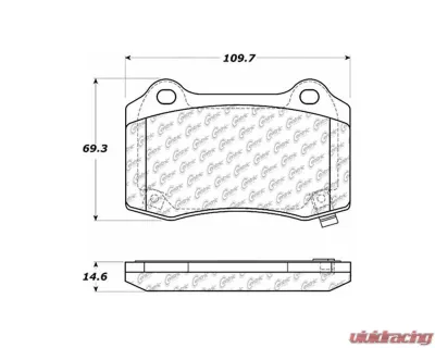 Posi-Quiet Semi-Metallic Brake Pads with Hardware 104.10531 - 104.10531