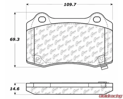 Posi-Quiet Semi-Metallic Brake Pads with Hardware 104.10531 - 104.10531