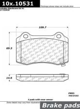 Posi-Quiet Semi-Metallic Brake Pads with Hardware 104.10531                                     - 104.10531 - Image 3