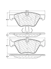 Posi-Quiet Semi-Metallic Brake Pads with Hardware 104.10612                                     - 104.10612 - Image 2