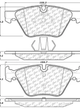 Posi-Quiet Semi-Metallic Brake Pads with Hardware 104.10612                                     - 104.10612 - Image 3