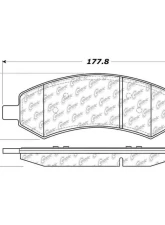 Posi-Quiet Semi-Metallic Brake Pads with Hardware 104.10840                                     - 104.10840 - Image 2